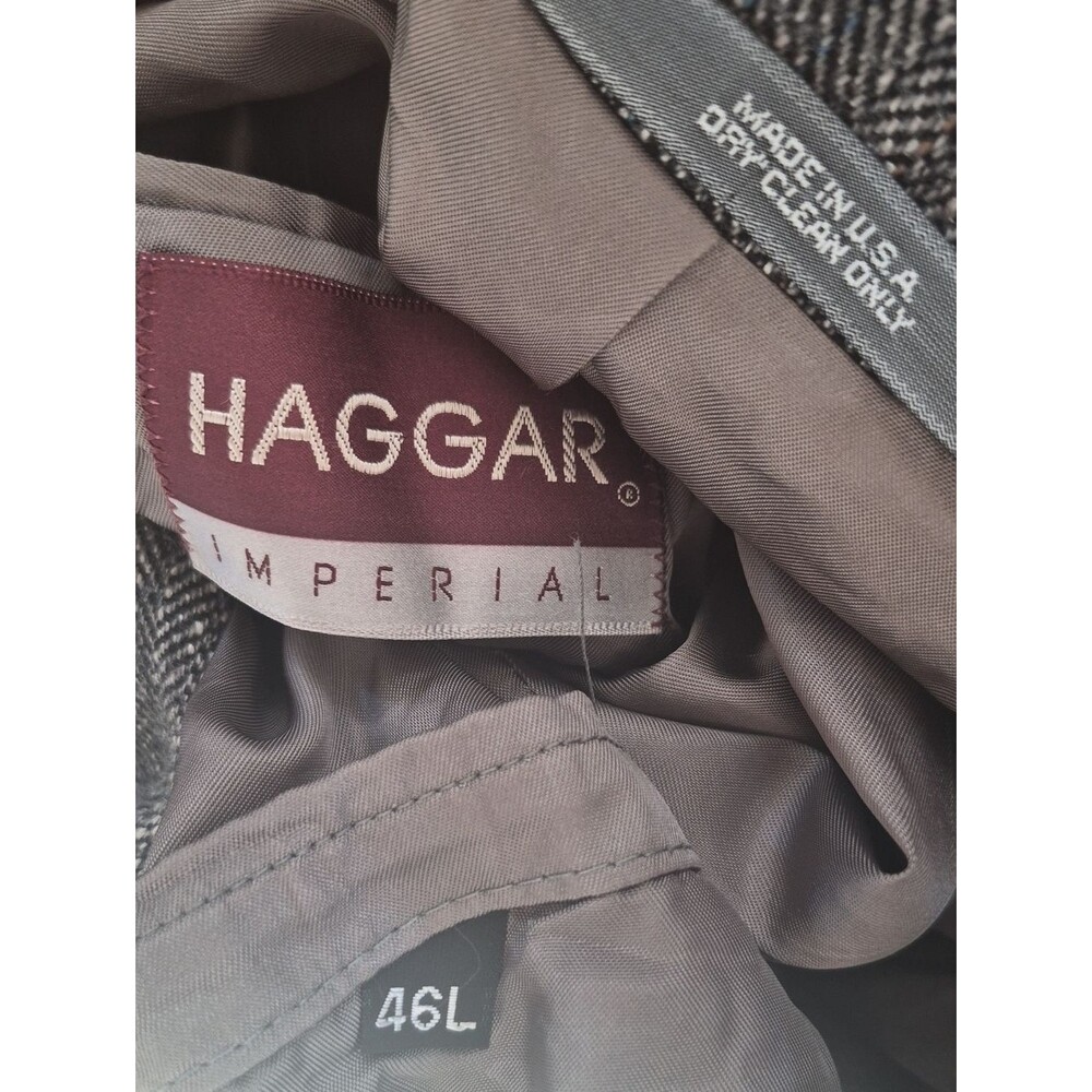 Hagger Imperial Vintage Multi Color 100% Wool Two Button Blazer Sz 46L - Picture 5 of 15